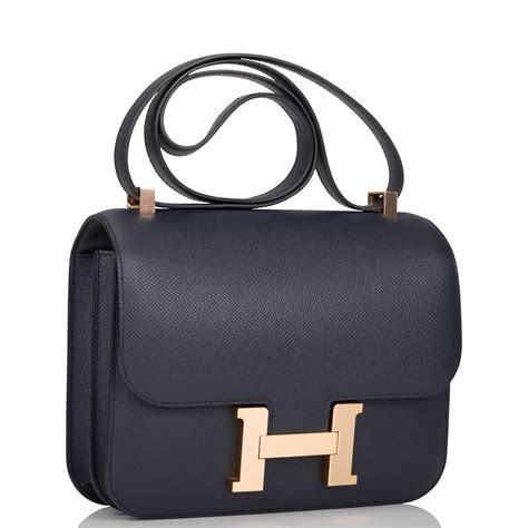 HERMES Epsom Constance 24 Bleu Indigo 